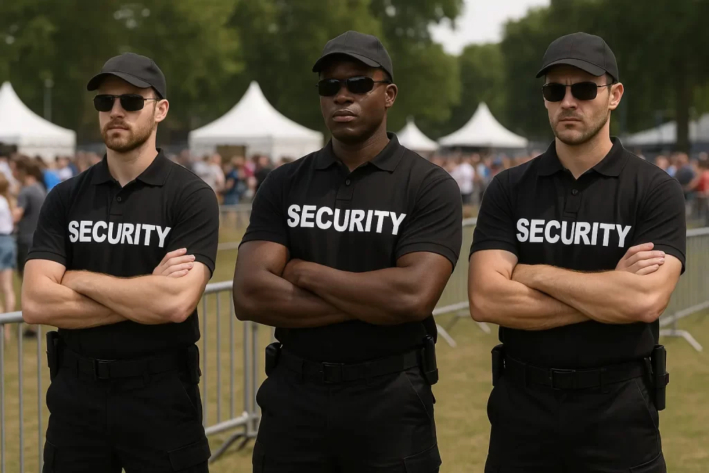 Standing Security Guard at Event